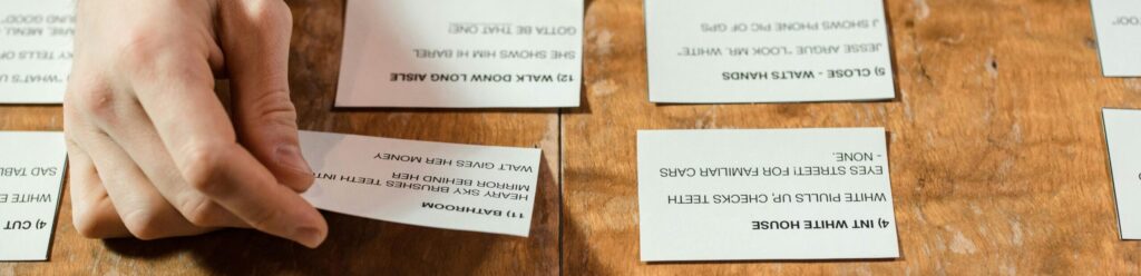 Printed Business Cards on a table