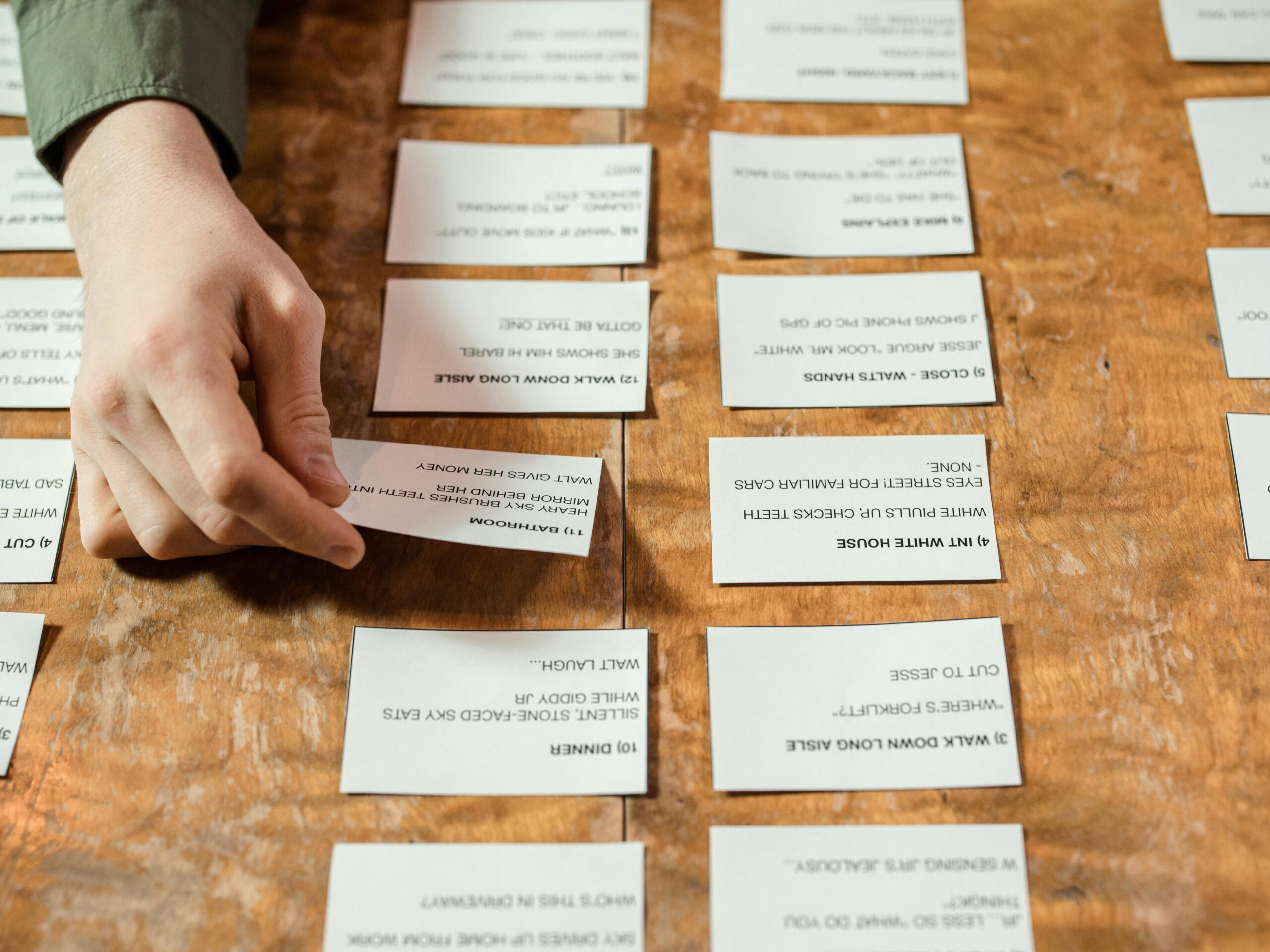 Printed Business Cards on a table