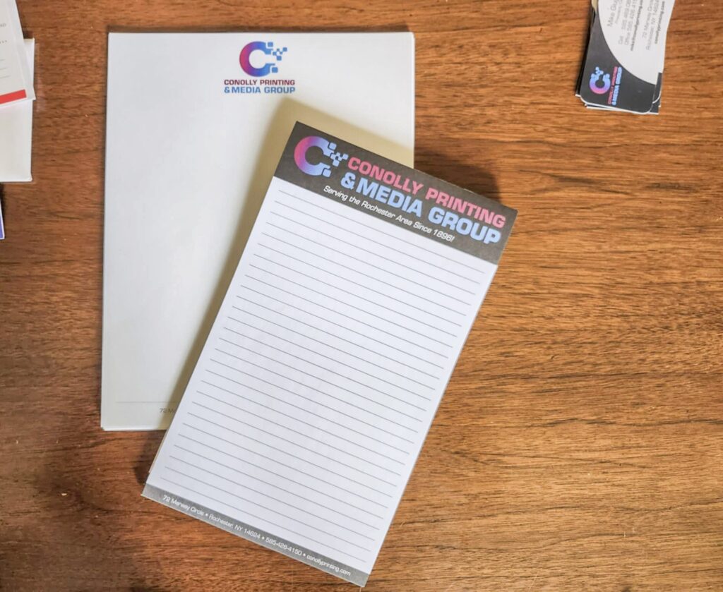 conolly custom branded stationery on high quality paper