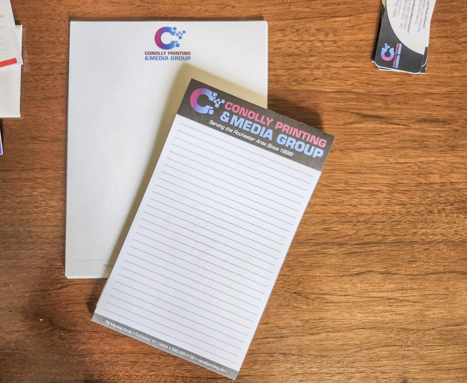 conolly custom branded stationery on high quality paper
